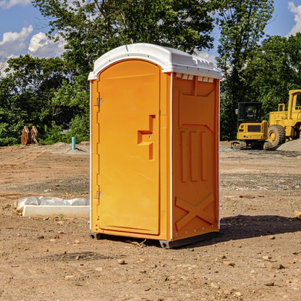 how often are the porta potties cleaned and serviced during a rental period in Shickley NE